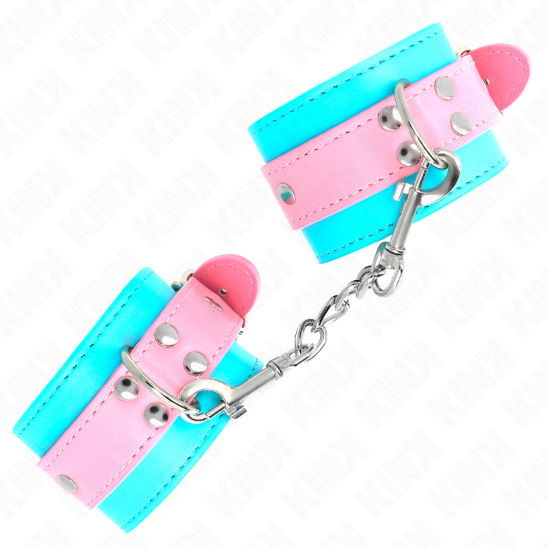 KINK - CARINI CINTURINI DA POLSO BLU/ROSA REGOLABILI 16-28 CM X 5 CM