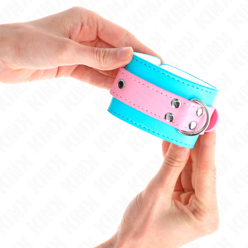 KINK - CARINI CINTURINI DA POLSO BLU/ROSA REGOLABILI 16-28 CM X 5 CM