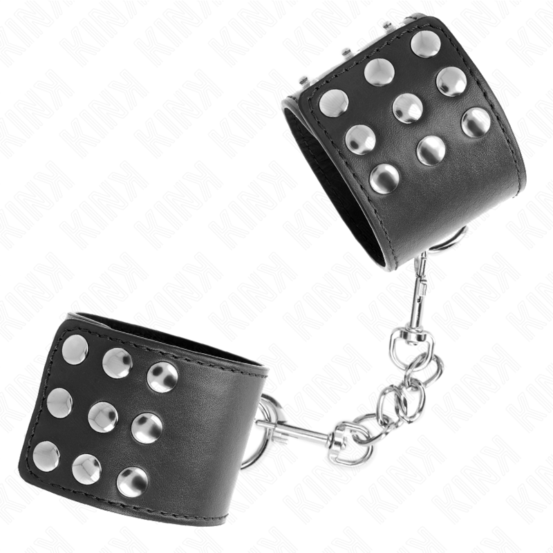 KINK - CINTURE PER POLSI CON CHIUSURA A SCATTO NERA REGOLABILE 19-24 CM X 5,5 CM