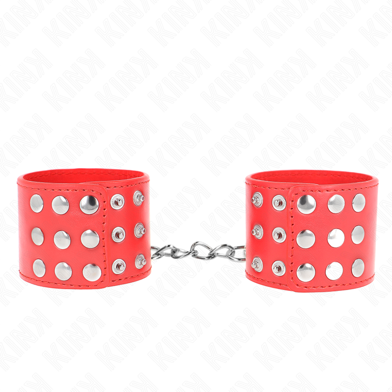 KINK - CINTURE PER POLSI CON CHIUSURA A SCATTO ROSSA REGOLABILI 19-24 CM X 5,5 CM