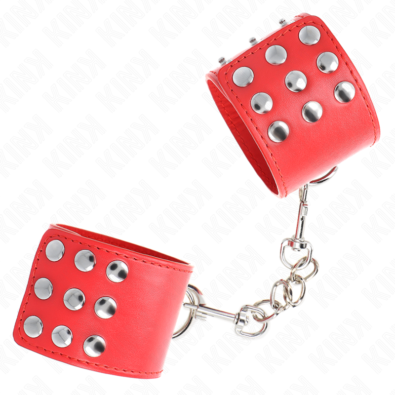 KINK - CINTURE PER POLSI CON CHIUSURA A SCATTO ROSSA REGOLABILI 19-24 CM X 5,5 CM