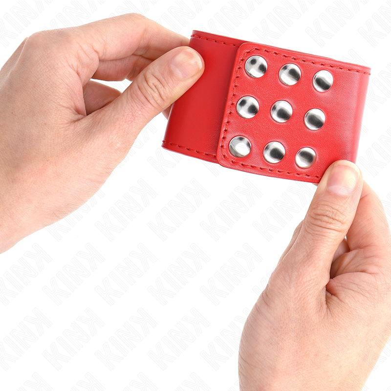 KINK - CINTURE PER POLSI CON CHIUSURA A SCATTO ROSSA REGOLABILI 19-24 CM X 5,5 CM