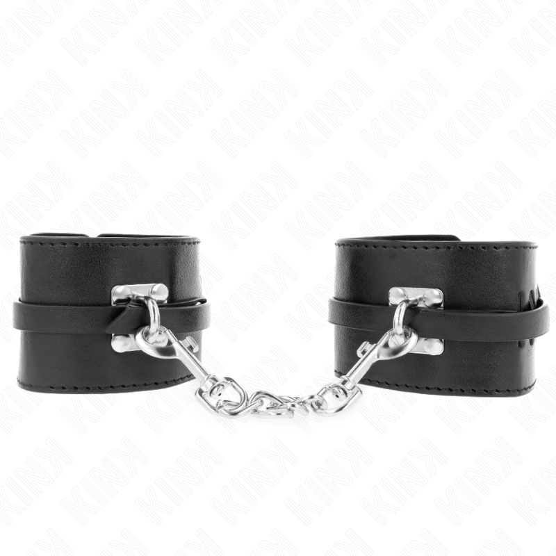 KINK - DELUXE BLOCCAGGIO POLSI NERI REGOLABILI 14,5-21 CM X 6 CM