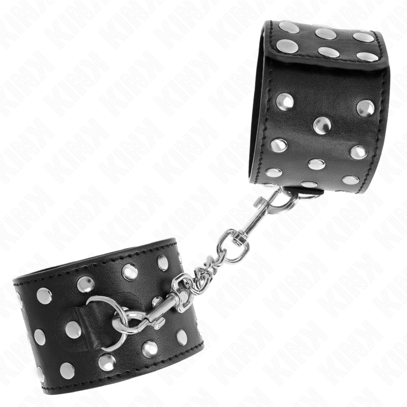 KINK - CINTURE DA POLSO PUNK REGOLABILI 19-24 CM X 5,5 CM