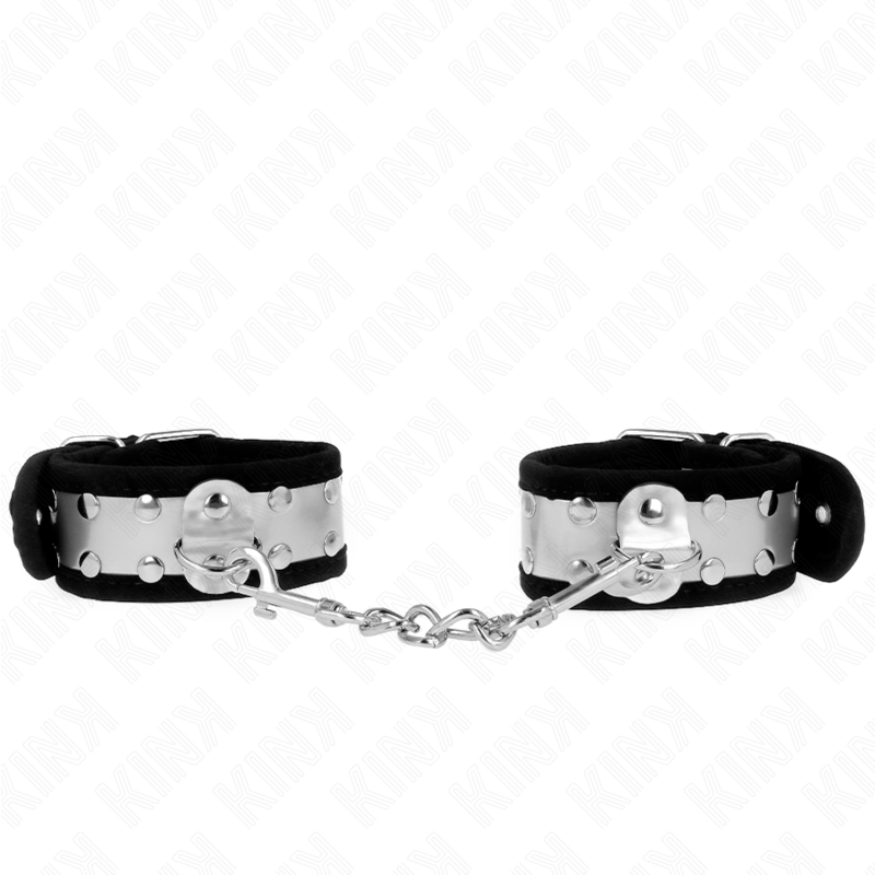 KINK - CINTURE DA POLSO SOTTILI NERO / ARGENTO 30 X 4 CM