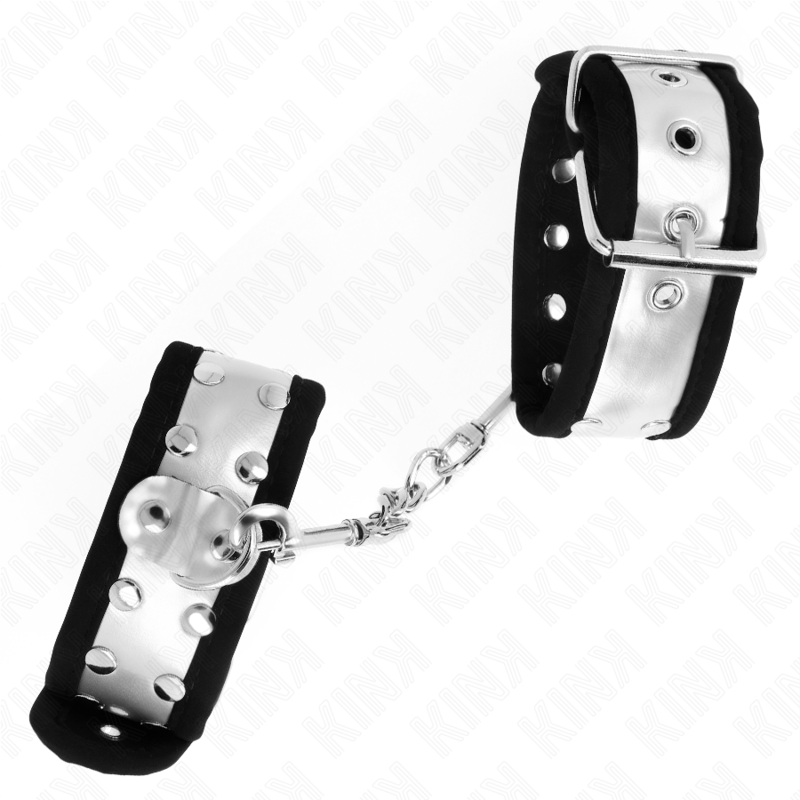 KINK - CINTURE DA POLSO SOTTILI NERO / ARGENTO 30 X 4 CM