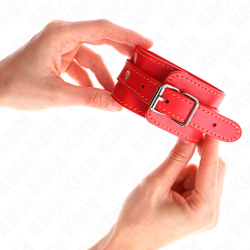 KINK - MUÑEQUERAS FINAS ROJAS AJUSTABLES 21-33 CM