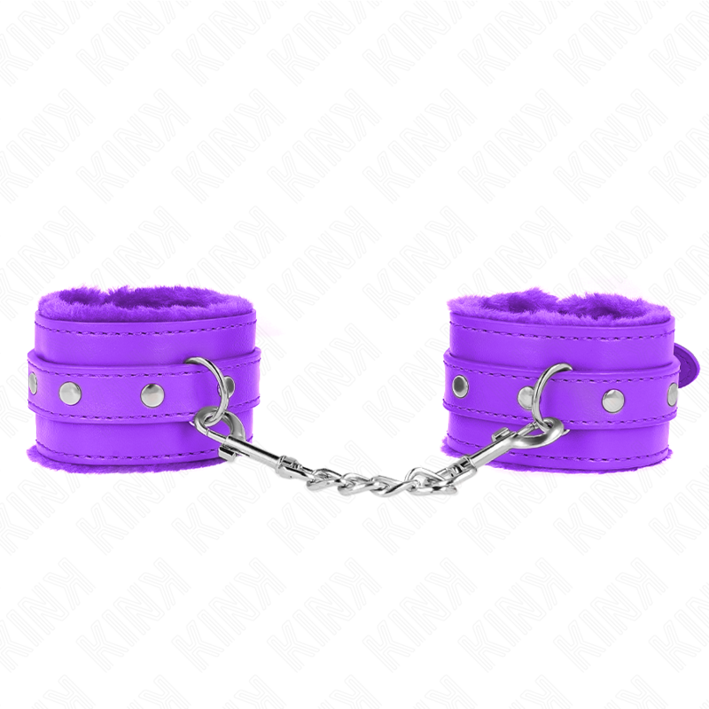 KINK - CINTURE DA POLSO PREMIUM RIVESTITE IN PELLICCIA VIOLA CON CINTURA VIOLA REGOLABILE 17-29 CM X 6 CM