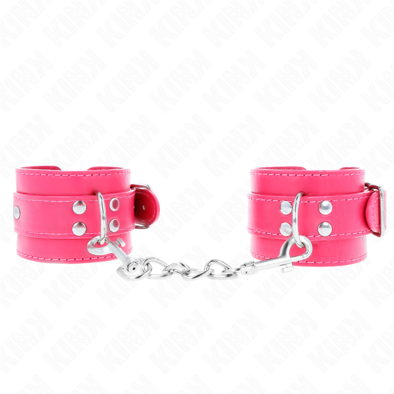 KINK - CINTURINI DA POLSO ROSA LAMPONE CON FODERA ROSA LAMPONE REGOLABILI 20-28 CM X 5,5 CM