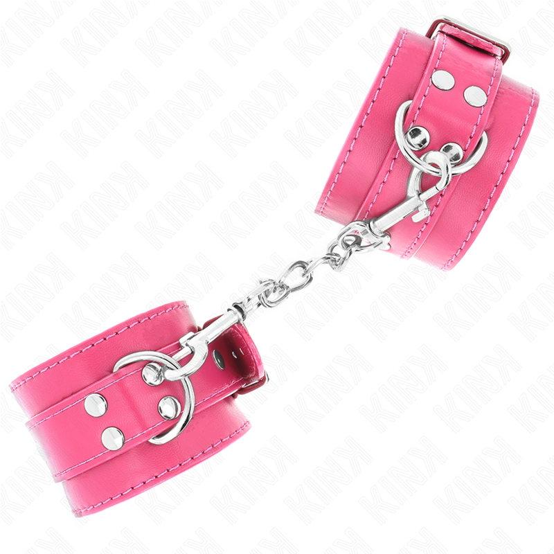 KINK - CINTURINI DA POLSO ROSA LAMPONE CON FODERA ROSA LAMPONE REGOLABILI 20-28 CM X 5,5 CM