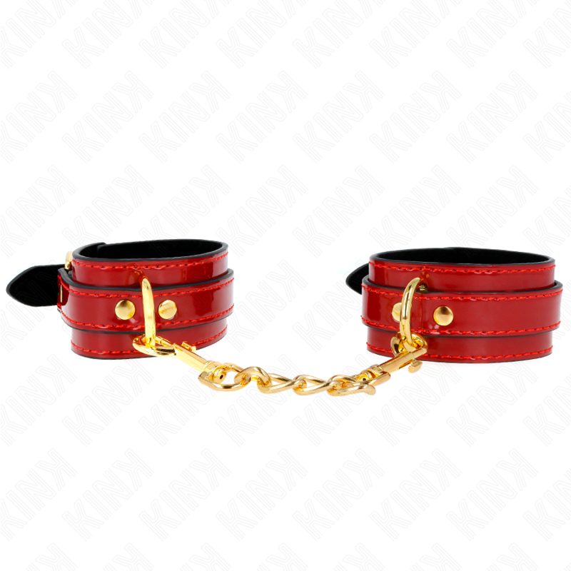 KINK - JOANNA ANGEL POLSIERE ROSSI REGOLABILI CON CATENA ORO 16,5-26 CM X 4 CM