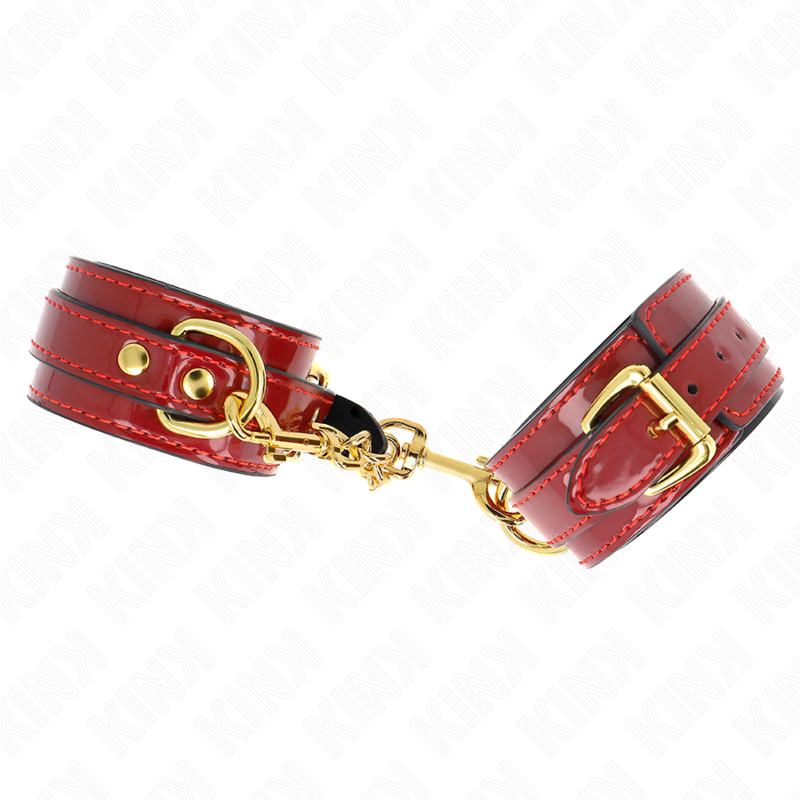 KINK - JOANNA ANGEL POLSIERE ROSSI REGOLABILI CON CATENA ORO 16,5-26 CM X 4 CM