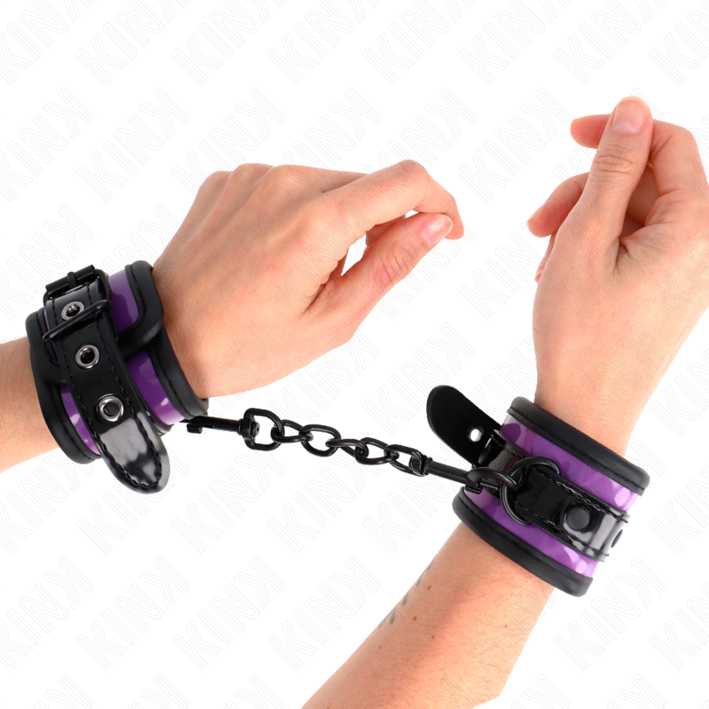 KINK - CINTURE DA POLSO IN NEOPRENE VIOLA CHIARO REGOLABILI 21-28 CM X 5 CM