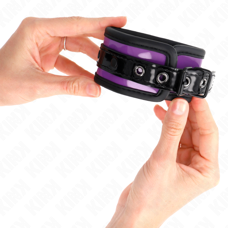 KINK - CINTURE DA POLSO IN NEOPRENE VIOLA CHIARO REGOLABILI 21-28 CM X 5 CM