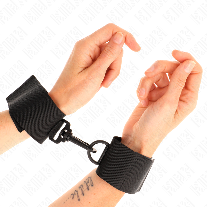 KINK - CINGHIE PER POLSI IN NYLON NERE