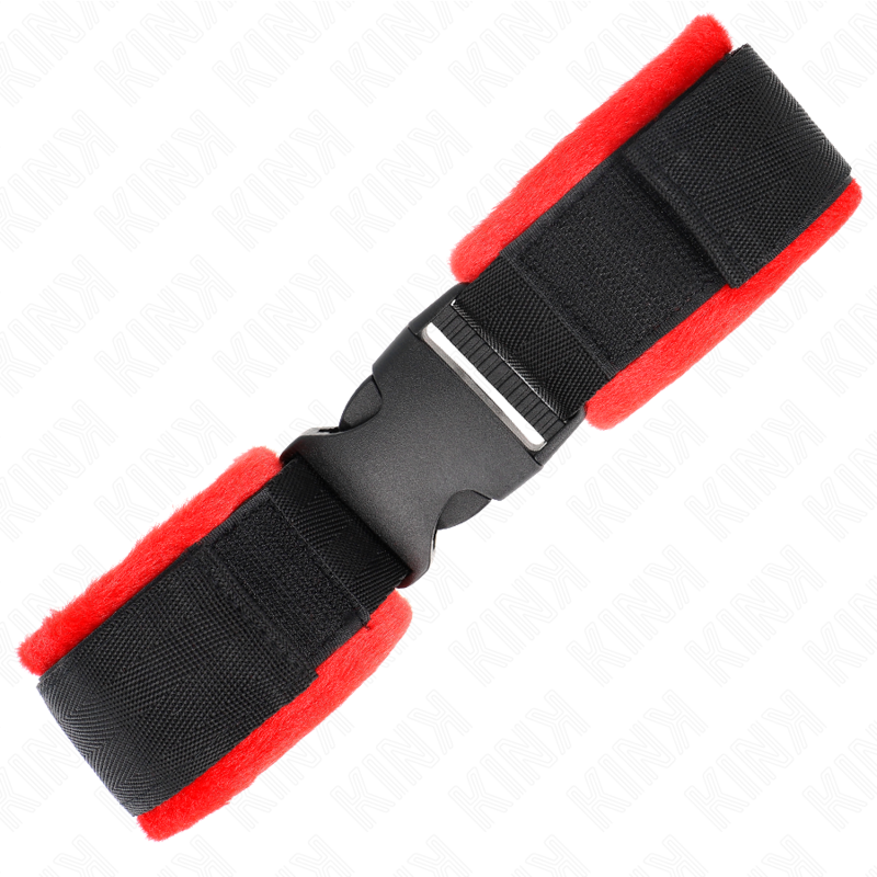 KINK - CINTURE PER POLSI IN NYLON CON GANCIO E ANELLO MODELLO NERO 1 REGOLABILI 25-35 CM X 6 CM