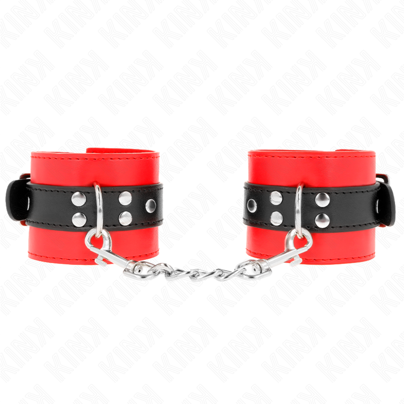 KINK - CINTURA DA POLSO ROSSA CON CINTURA NERA REGOLABILE 17-28 CM X 6 CM