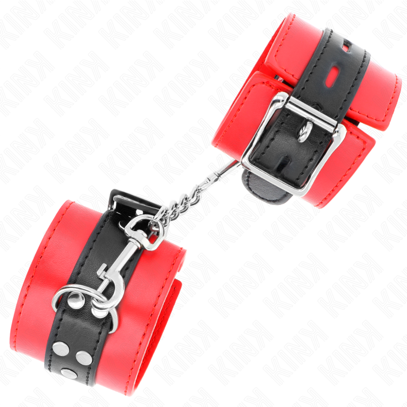 KINK - CINTURA DA POLSO ROSSA CON CINTURA NERA REGOLABILE 17-28 CM X 6 CM