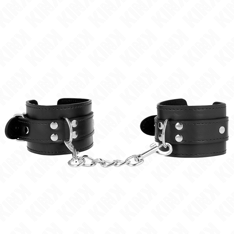 KINK - SEMPLICI CINTURE PER POLSI NERE REGOLABILI 20-23 CM X 5,5 CM