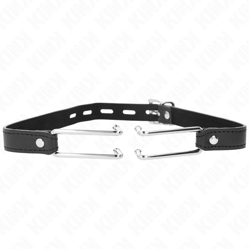 KINK - BAVAGLIO IN METALLO 11,5 CM CON CINTURINO IN SIMILPELLE REGOLABILE 39-58 CM X 2 CM