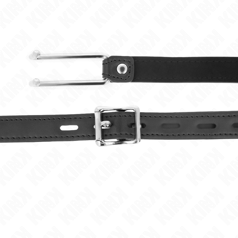 KINK - BAVAGLIO IN METALLO 11,5 CM CON CINTURINO IN SIMILPELLE REGOLABILE 39-58 CM X 2 CM