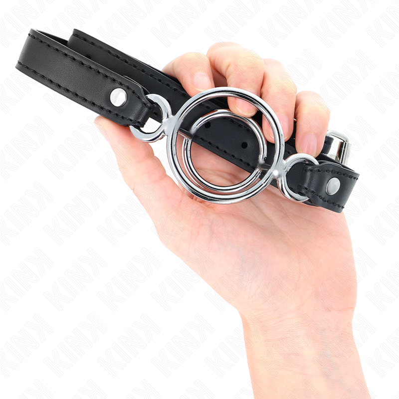 KINK - BAVAGLIO CON PIÙ O-RING 5 CM NERO 63 X 2,5 CM