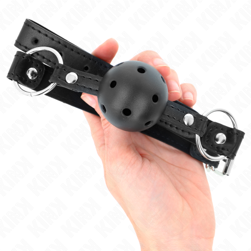 KINK - HOLLOW HARD BLACK BALL 4,5 CM GAG MODELLO 1 63,5 X 2 CM