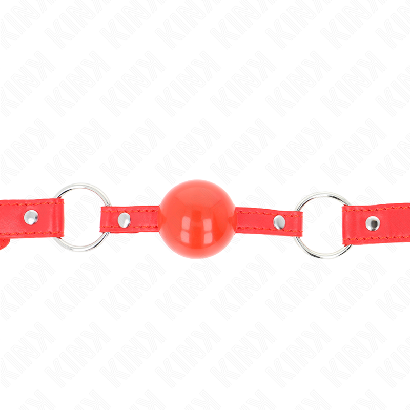 KINK - BAVAGLIO A PALLA IN TPE 4 CM CON CHIUSURA ROSSA 60 x 2 CM