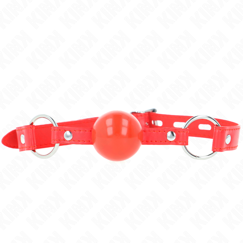 KINK - BAVAGLIO A PALLA IN TPE 4 CM CON CHIUSURA ROSSA 60 x 2 CM