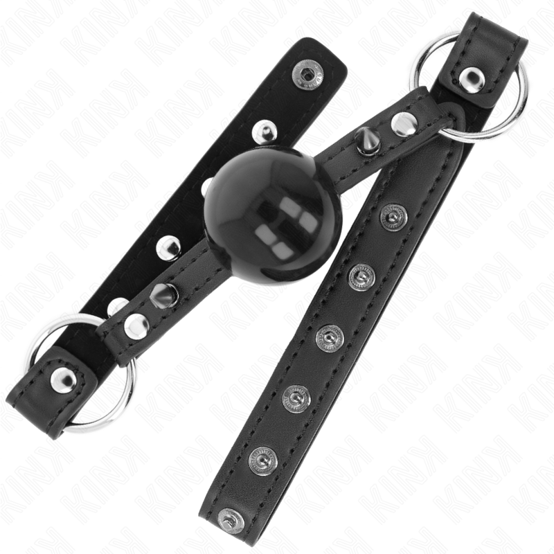 KINK - BALL 4 CM GAG CON PUNTA RIVETTO E CHIUSURA A SCATTO 65 x 2 CM