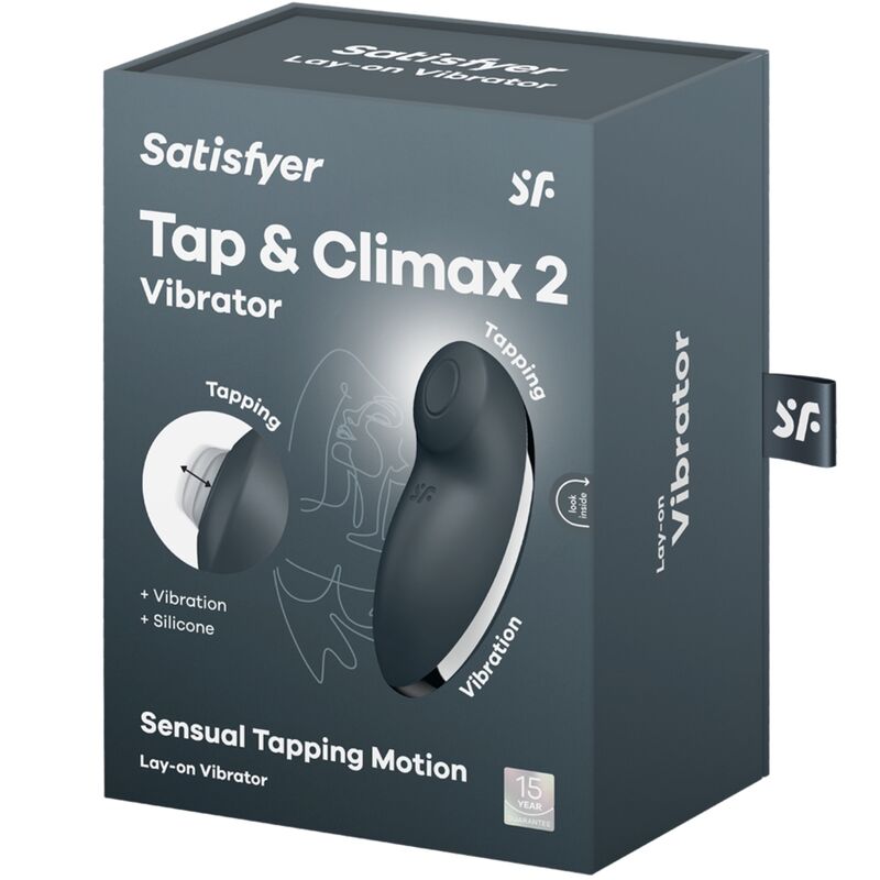 SATISFYER - TAP &amp; CLIMAX 2 VIBRADOR Y ESTIMULADOR GRIS