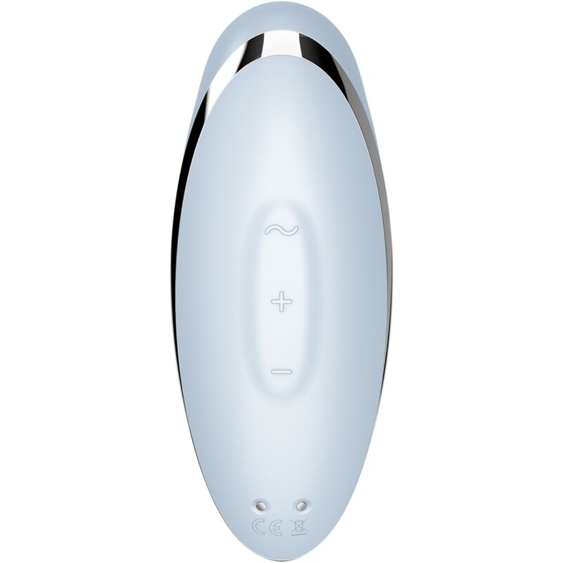 SATISFYER - TAP &amp; CLIMAX 2 VIBRADOR Y ESTIMULADOR AZUL