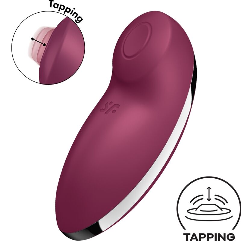 SATISFYER - TAP &amp; CLIMAX 2 VIBRADOR Y ESTIMULADOR ROJO