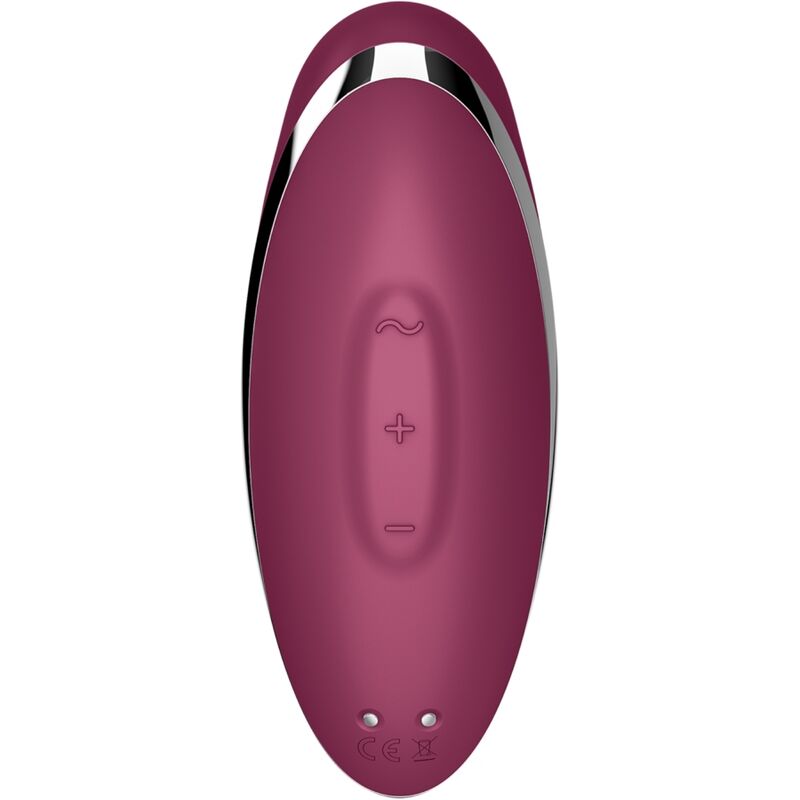 SATISFYER - TAP &amp; CLIMAX 2 VIBRADOR Y ESTIMULADOR ROJO