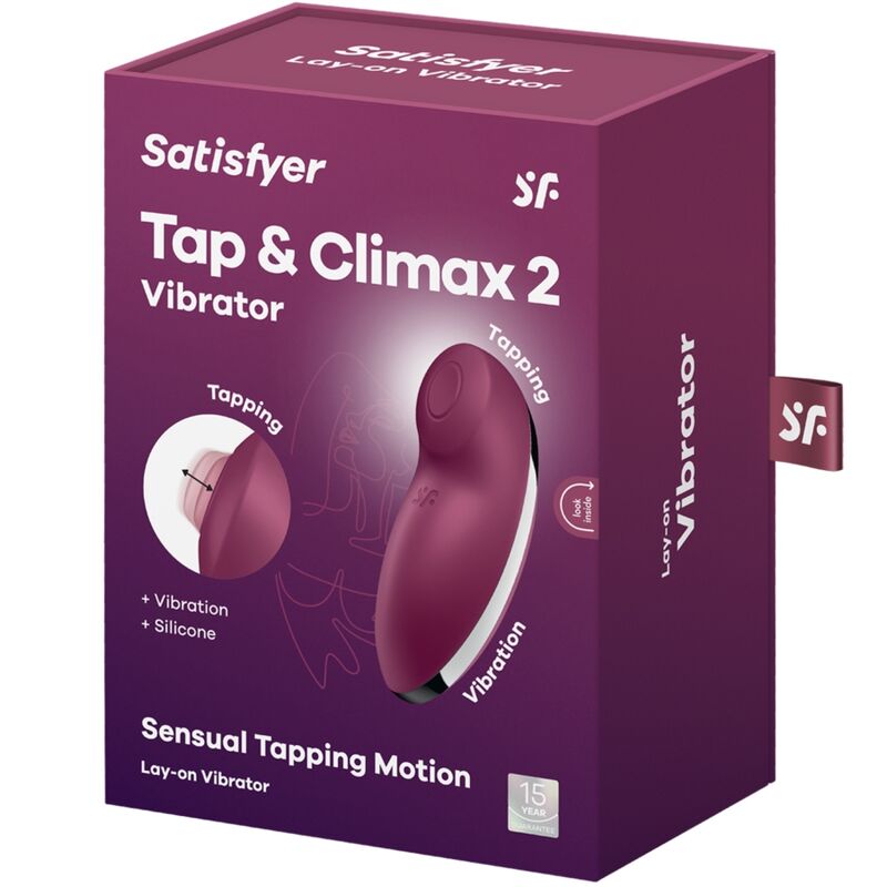 SATISFYER - TAP &amp; CLIMAX 2 VIBRADOR Y ESTIMULADOR ROJO