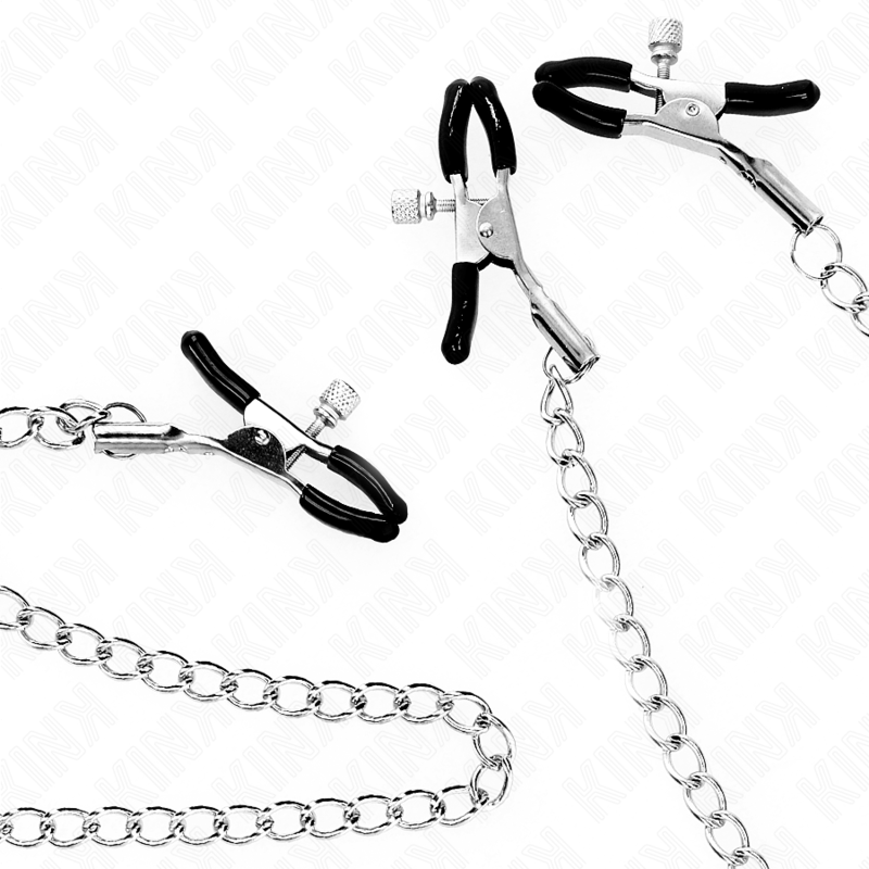 KINK - MORSETTI TRIPLI PER CAPEZZOLI E CLITORIDE CON CATENA MODELLO 0