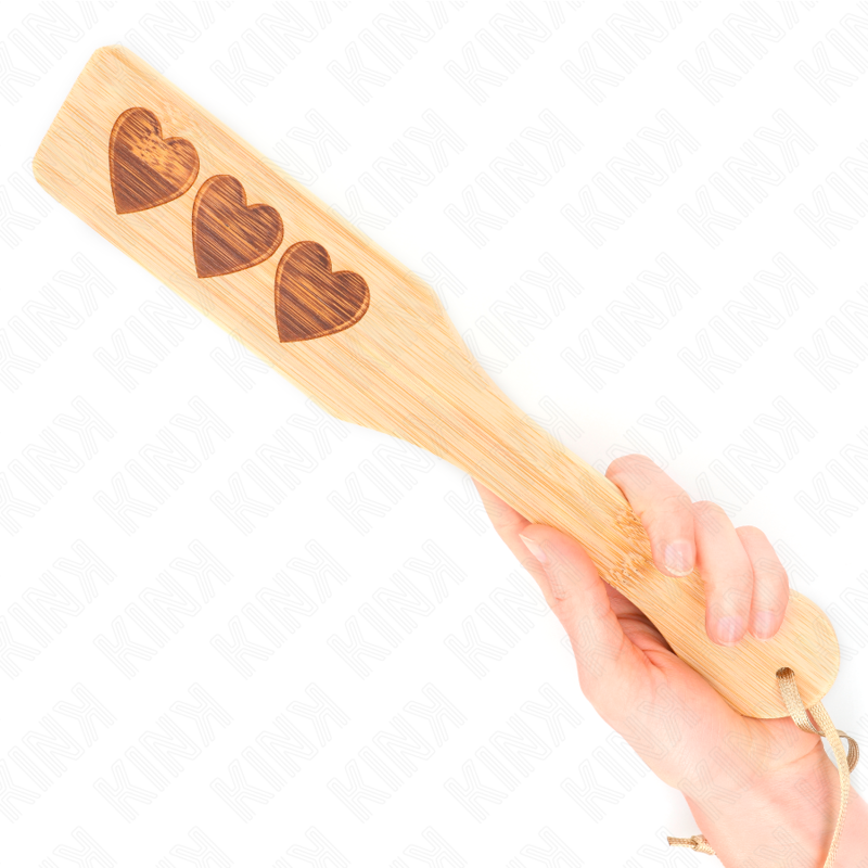 KINK - DESIGN A CUORE SU PALLET DI BAMBÙ 32 X 5,5 CM