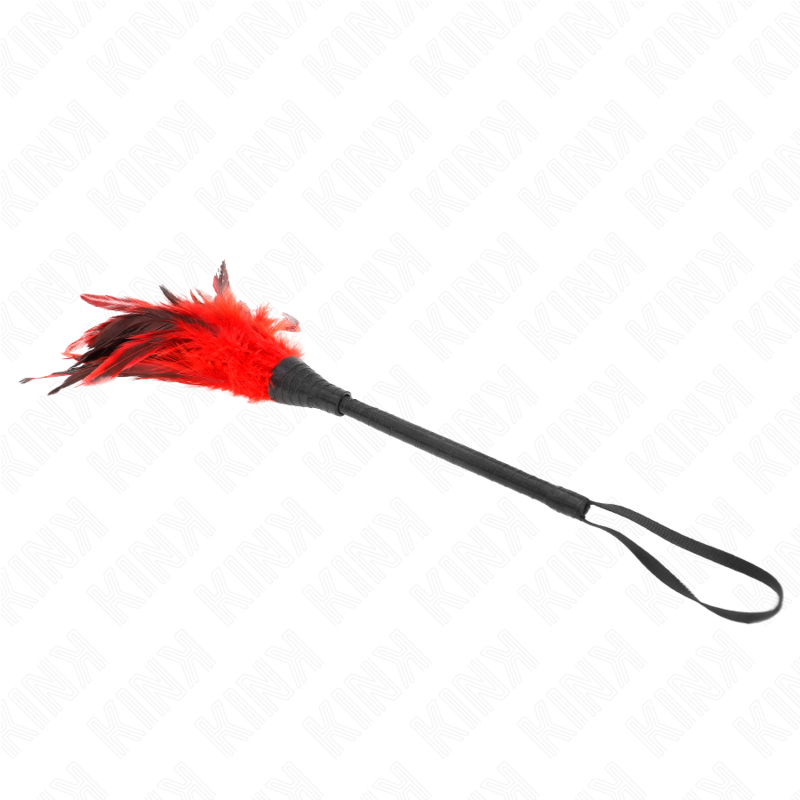 KINK - PIUME DI POLLO A FORMA DI CORNO ROSSO 36 CM