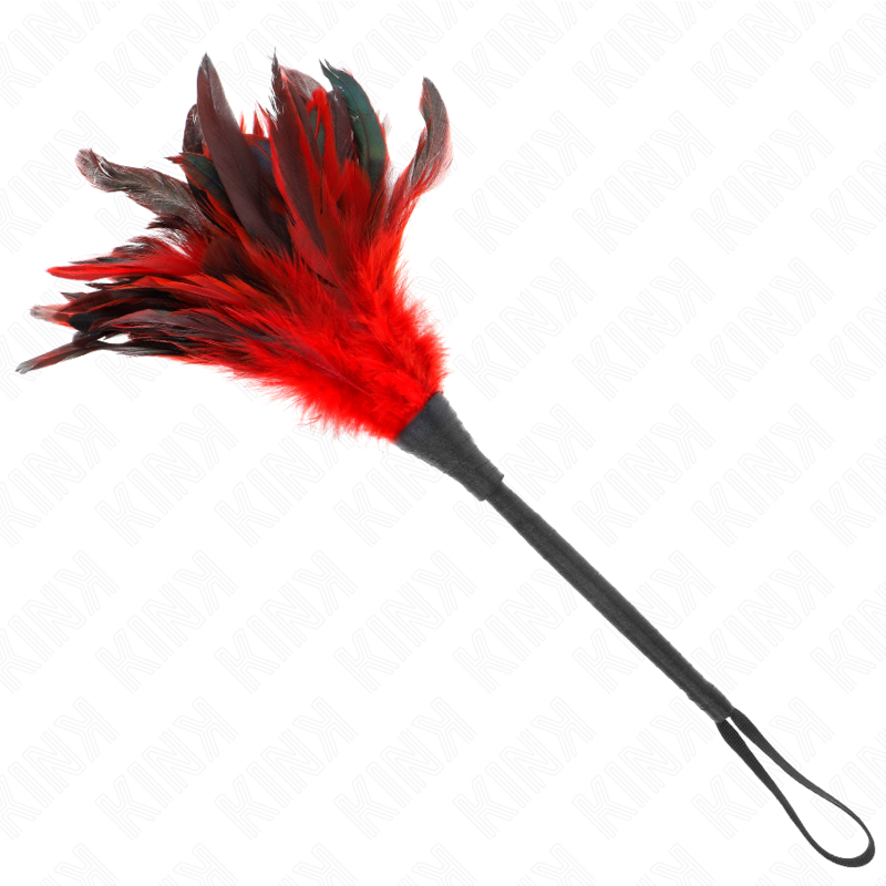 KINK - PIUME DI POLLO A FORMA DI CORNO ROSSO 36 CM