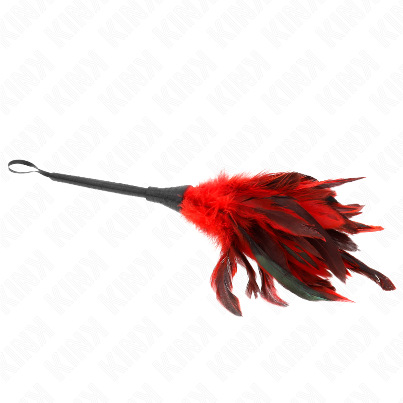 KINK - PIUME DI POLLO A FORMA DI CORNO ROSSO 36 CM