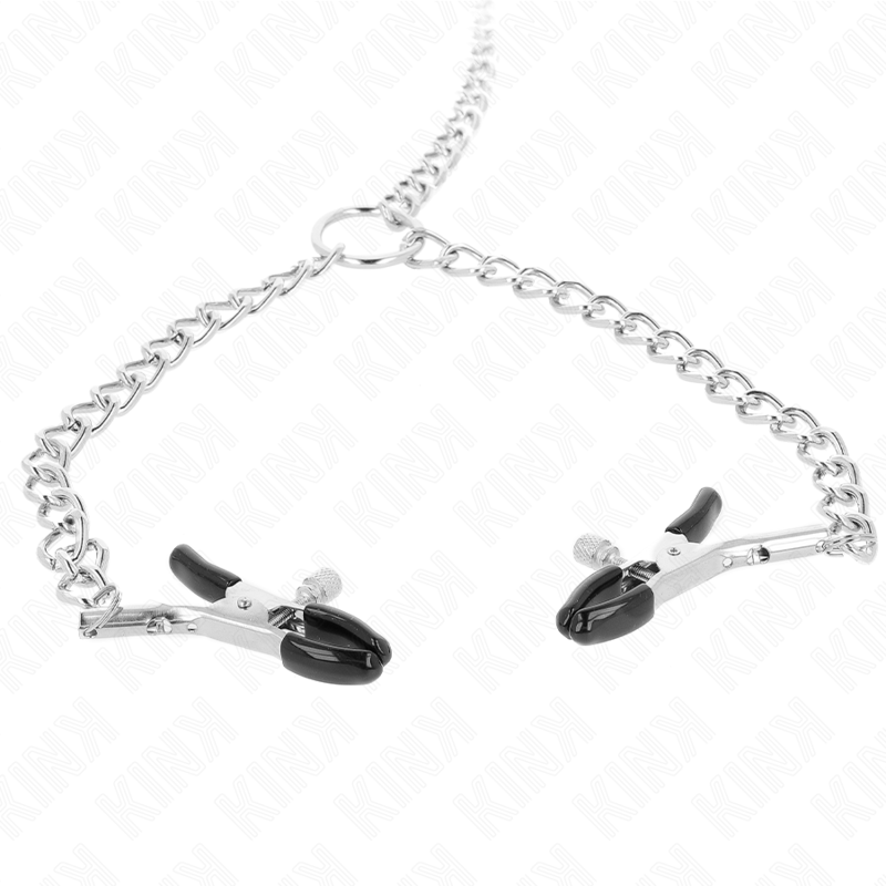 KINK - 4 MORSETTI PER CAPEZZOLI A CATENA 32 CM CON CATENINE 14 CM