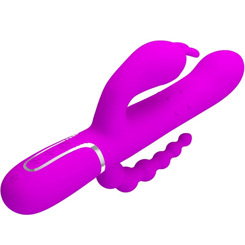 PRETTY LOVE - CAMMY TRIPLO VIBRATORE MULTIFUNZIONE 4 IN 1 ROSA