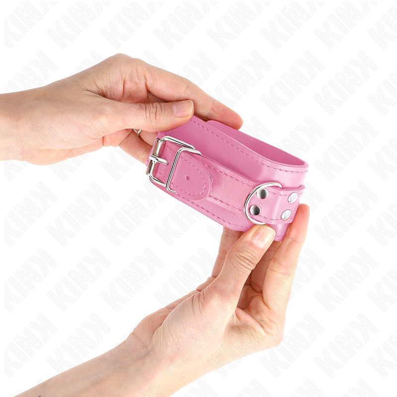 KINK - SEMPLICI CINTURE DA POLSO ROSA REGOLABILI 20-23 CM X 5,5 CM