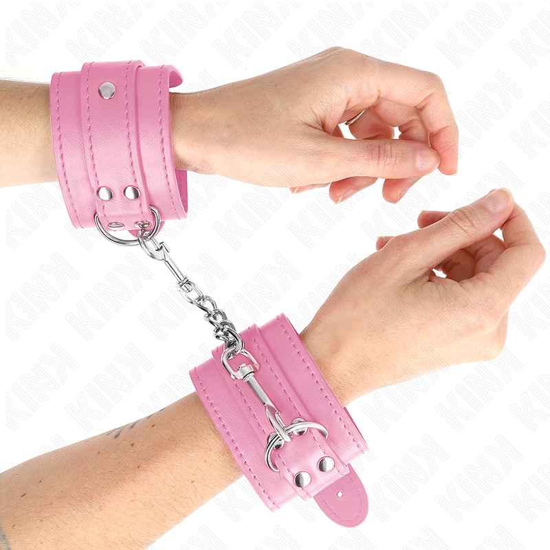 KINK - SEMPLICI CINTURE DA POLSO ROSA REGOLABILI 20-23 CM X 5,5 CM