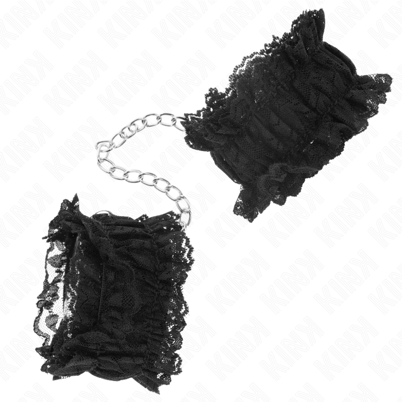 KINK - CINTURINI ELASTICI IN PIZZO NERO