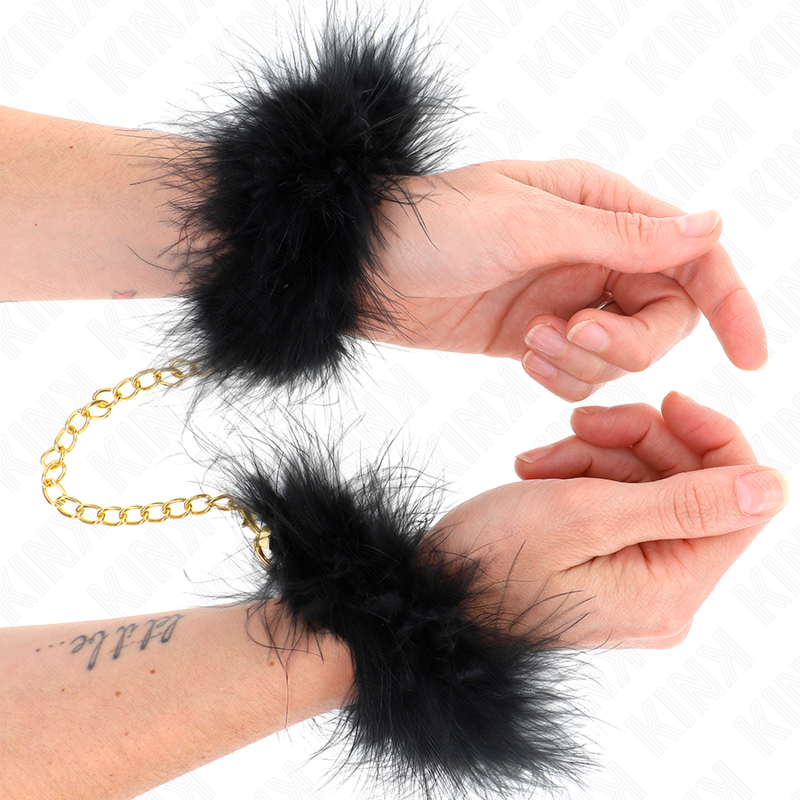 KINK - MANETTE CON PIUME E CATENA D'ORO MODELLO 0