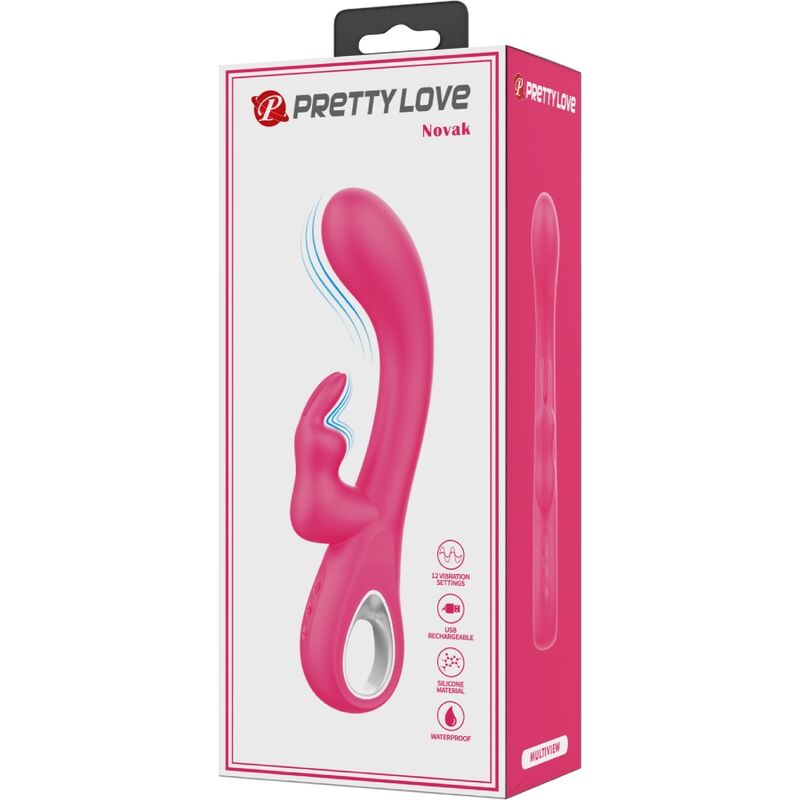 PRETTY LOVE - VIBRATORE CONIGLIO NOVAK 12 VIBRAZIONI ROSA