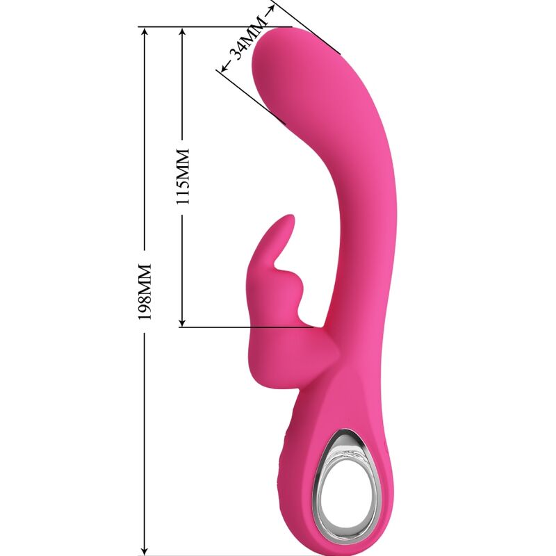 PRETTY LOVE - VIBRATORE CONIGLIO NOVAK 12 VIBRAZIONI ROSA
