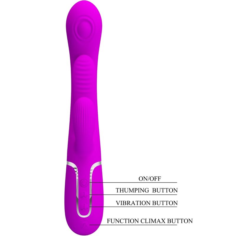 PRETTY LOVE - SHANIA TRIPLE RABBIT VIBRADOR MULTIFUNCIÓN ROSA