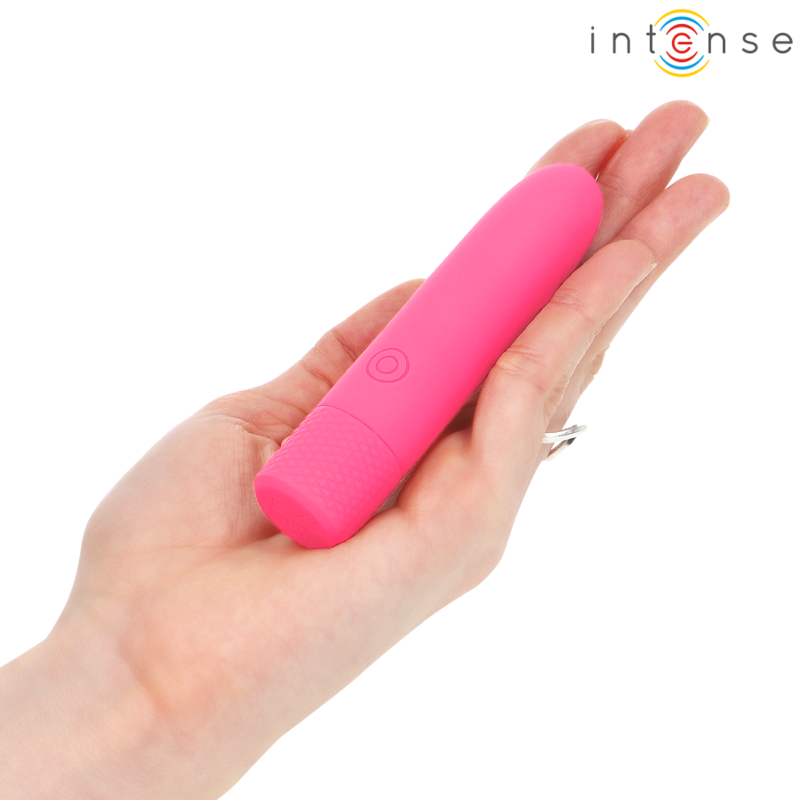 INTENSE - SYMONE PROIETTILE VIBRANTE RICARICABILE USB 8 VIBRAZIONI ROSA 10 X 2,2 CM